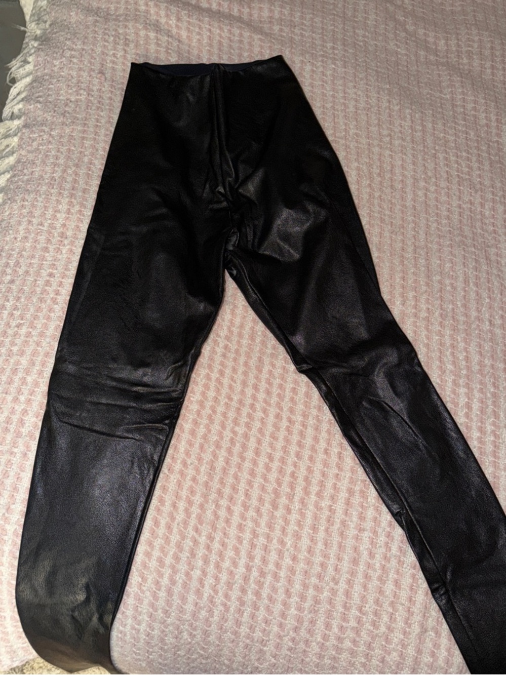 SPANX Black Faux Leather Leggings